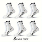 6 Pairs Socks Men's Short Socks Sweat Absorbent and Odorous Basketball Socks Running Sports Socks Breathable Mesh Men's Socks
