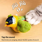 Indoor Interactive Birds Toy for Cat Chasing Teasing Toy Sounding Catnip Cat Teaser Toy Self-hilarity Wall Hanging Birds Cat Toy
