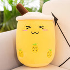 Kawaii Boba Fruit Bubble Tea All Series Cartoon Plush Toy Stuffed Animals Cute Food Milk Tea Soft Toys Room Decor Pillow Gifts