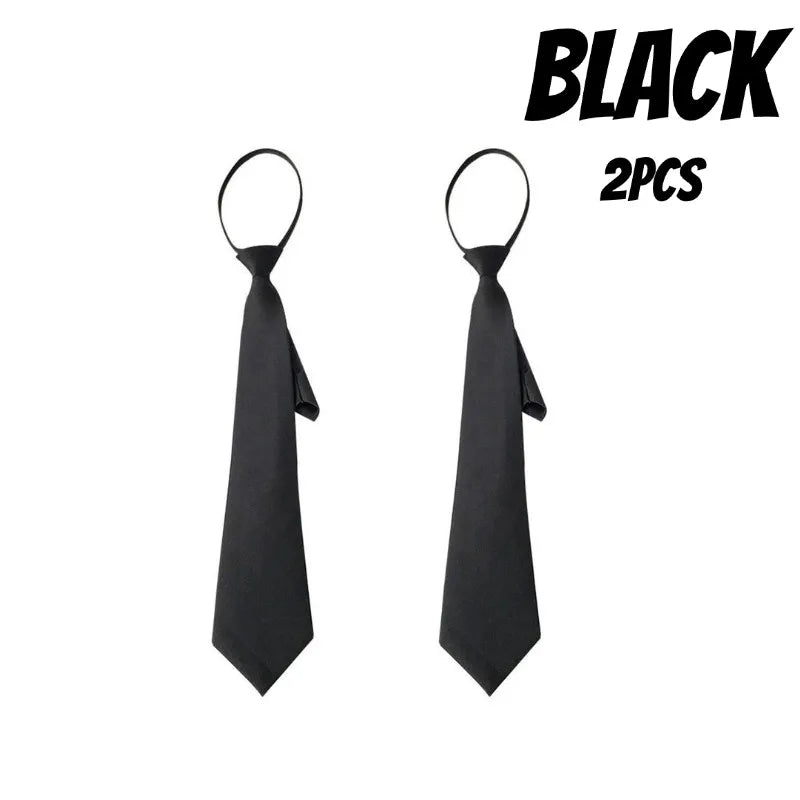 Unisex Ties Retro Silky Narrow Neck Tie Slim Smooth Women's Bow Tie Korean Style Simple Elegant All-match Trendy Students Tie