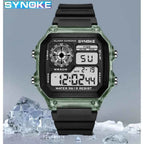 SYNOKE Digital Watches Men Sports Luminous Multifunction Waterproof Chrono Wristwatch Outdoor and Running Student Seven Light