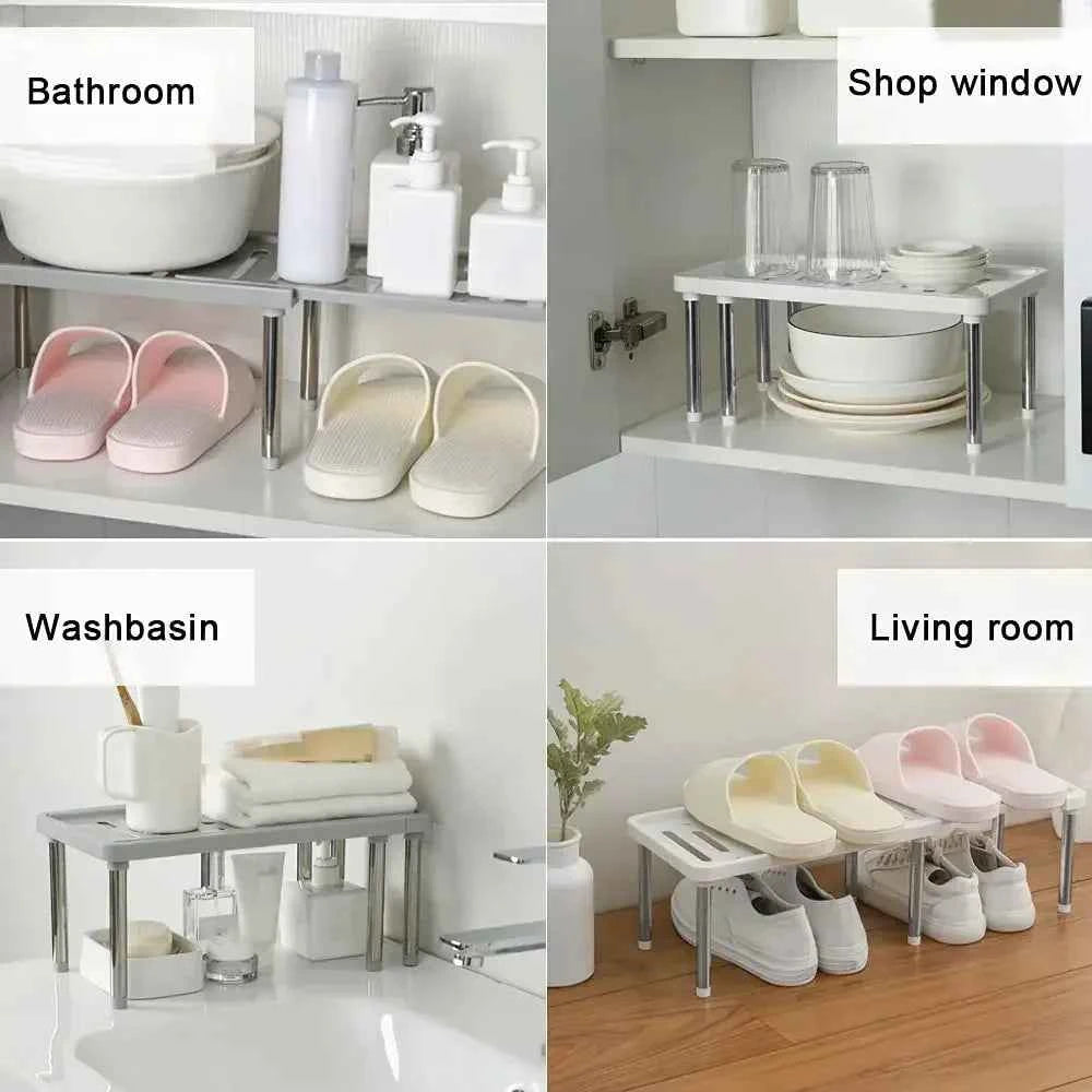 Étagère rétractable, 1 pièce, support de rangement multifonction, organisateur d'articles ménagers, bouteille d'assaisonnement