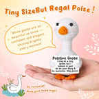 Positive Energy Duck Doll Hug Pocket Mini Handmade Plush Wool Knitting Dolls Funny Emotional Support Crochet Gift for Birthday