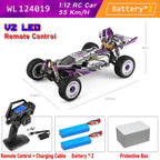 WLtoys 124016 V8 124019 Pro 1:12 4WD RC Racing Car High-Speed Brushless Motor Off-Road Remote Control Drift Climbing Kids Toys