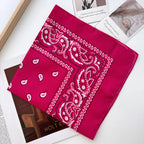 Unisex Men Women Bandana Hairband Cowboy Mens Biker Sports Headwear Wrist Hairwrap Paisley Head Wrap Square Scarf