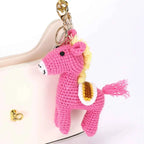 2026 Crochet Horse Pendant Creative Woven Animal Key Chains Knitted Horse Key Rings Gift Bagpack Decor