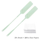 Practical Household Dust Cleaning Brush with 10 Pcs Non-woven Cleaning Cloth Long Handle Dust Gap Brush for Home Cleaning Tool