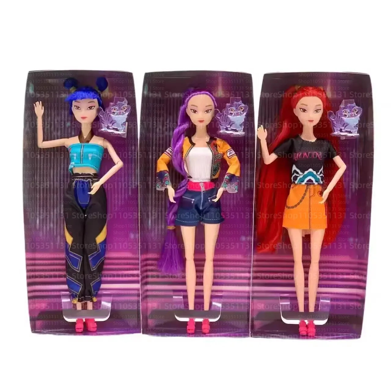 Kpop Anime Vinyl Doll Set – Rumi Mira Zoey Articulated Toy
