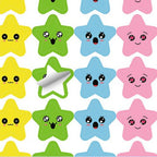450-3000 Sheet Happy Face Stars Reward Sign Stickers Pack DIY Skateboard Suitcase Stationery Decals Decor Phone Laptop Gift Toys