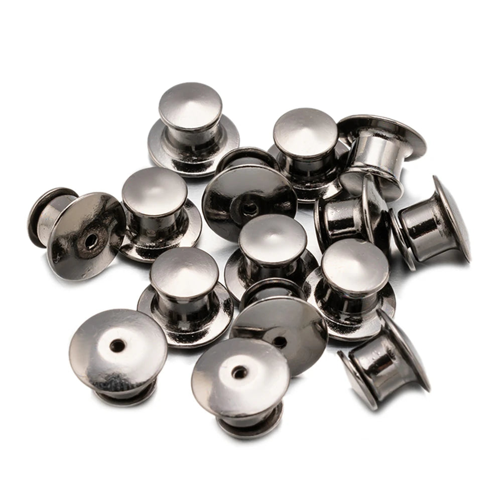 10/30/50 Pieces Locking Pin Backs Metal Pin Backs Locking Pin Keepers Locking Clasp For DIY Enamel Brooch Badge Jewelry Making