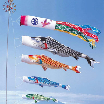 Japanese Carp Windsock Colorful Fish Flag Hanging Yard Decor