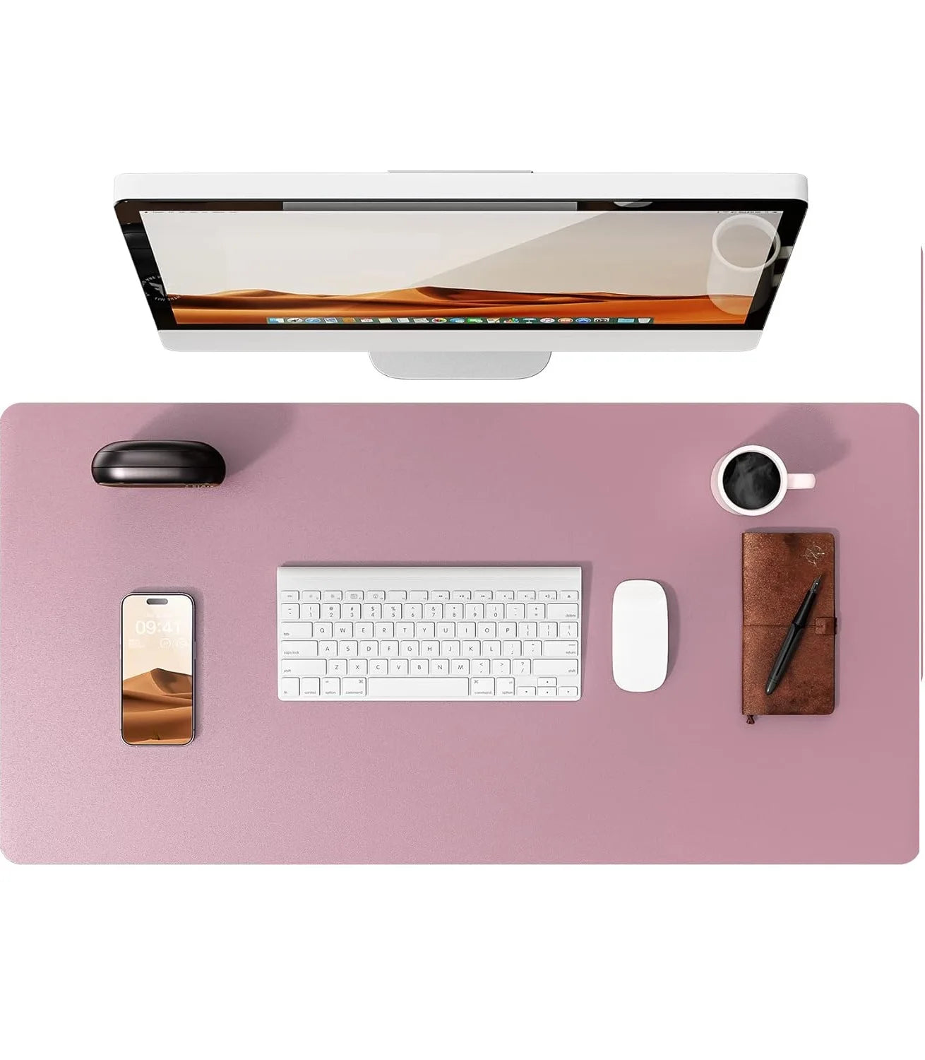 Large PU Leather Desk Pad – Non-Slip Office Mouse Pad & Desk Protector for Laptop, Keyboard, and Workstation