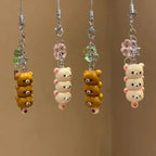 Cute Bear Phone Charms Pendant Kawaii Anime Keychain Accessories for Keys Schoolbag IPhone17 Pro Max Airpods Ins