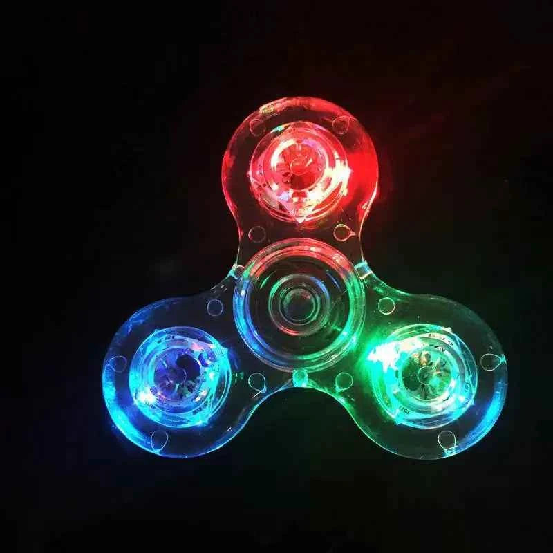 LED Luminous Fidget Spinner Glow Stress Relief Hand Toy