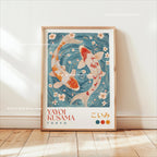 Yayoi Kusama Koi Fish Jellyfish Animal Canvas Prints Japanese Hokusai Giant Wave Wall Art Posters for Living Room Home Decor