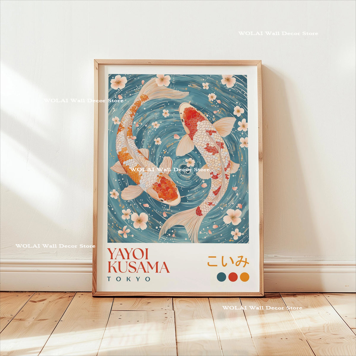 Yayoi Kusama Koi Fish Jellyfish Animal Canvas Prints Japanese Hokusai Giant Wave Wall Art Posters for Living Room Home Decor