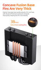 TEUCER UT45 Series CPU Cooler 45mm ITX Case Air Cooling Radiator with UT12015 FDB Fan for AM5 AM4 and LGA1700 1200 2011 for X99