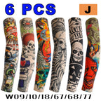 6 Pcs Tattoo Sleeves Sun Protection Men Women Summer Seamless Arm Cover Cool Outdoor Cycling Breathable Cycling Tattoo Sleeves