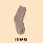 2025 New Winter Warm Women Socks Wool Male Men Socks Super Thicker Solid Socks Merino Wool Socks Against Cold Snow Terry Socks