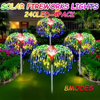 6Pack Outdoor Solar Garden Lights LED Garden Lights 8 Lighting Modes Courtyard Lamp IP65 Solar Landscape Light