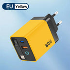 80W Super Fast Charge Type C USB Phone Charger With Telescopic USB C Cable For Iphone 16 15 Samsung Laptop With Light