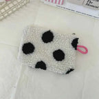 Heart Printed Cute Small Lipstick Cosmetic Bag Travel Makeup Organizer Toiletry Storage Bag Pouch Card Holder Purse Bags