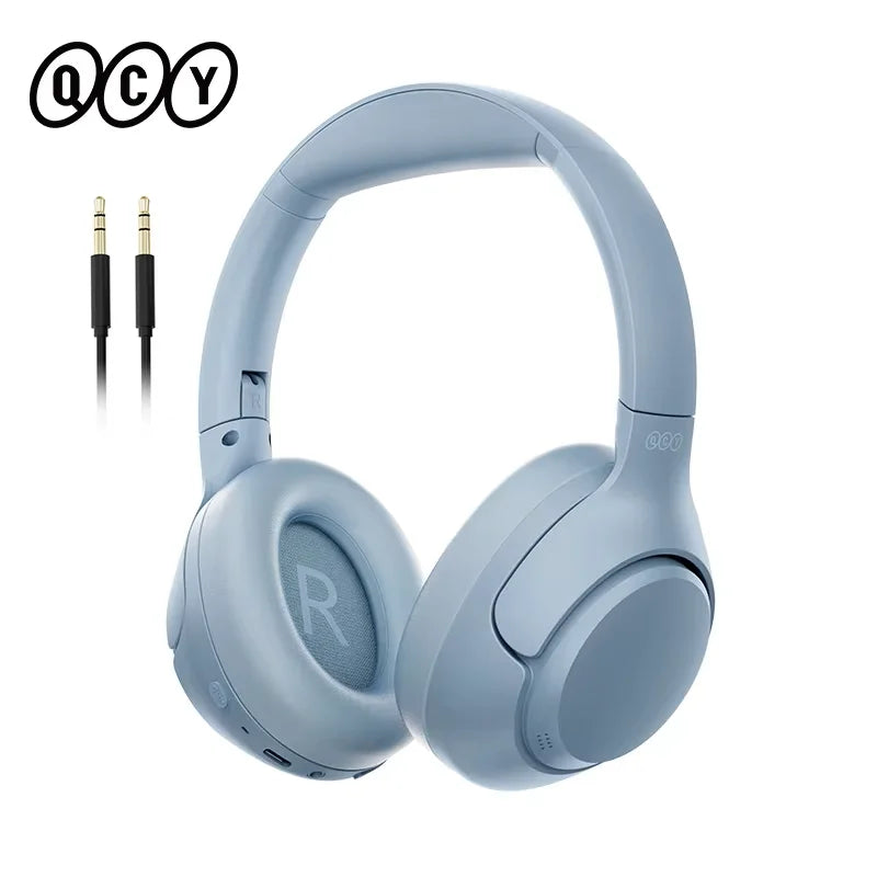 QCY H3 ANC Wireless Headphones 43dB Hybrid Active Noise Cancelling Bluetooth 5.4 Headset Hi-Res with LDAC Over Ear Headset 60Hrs