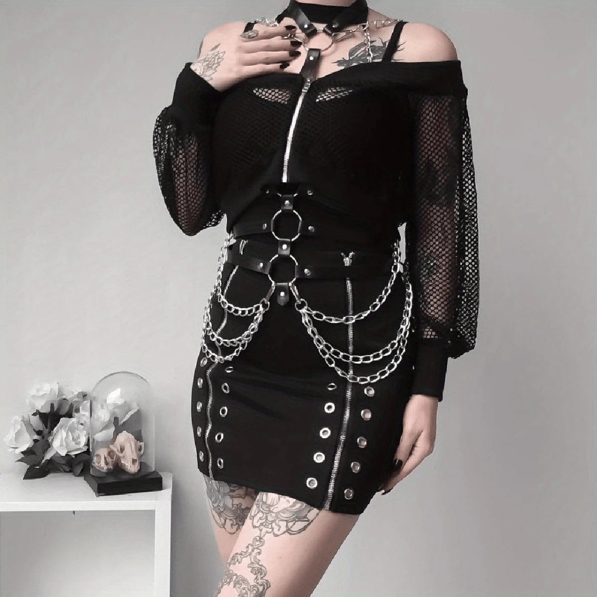Women Sexy Body Chest Chain Jewelry  Waist Belt Belly Chains Festival Fashion Jewelry for Women Gothic Accessories