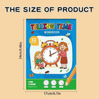 Children's Time Concept Practice Workbook, Suitable for Home School and Kindergarten Activities, Includes Reading and Math Practice Sheets, Perfect for Classroom Teaching and Back-To-School Supplies. Christmas Gifts.