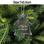 5pcs Christmas Home Decorations Crystal Acrylic Ornaments Snowflake Elk Xmas Tree Hanging Pendants Navidad 2026 New Year Gift