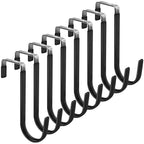 Door Hangers Hooks with Rubber Organizer Hooks for Living Room, Bathroom, Bedroom, Kitchen Hanging Clothes, Towels, Hats, Coats