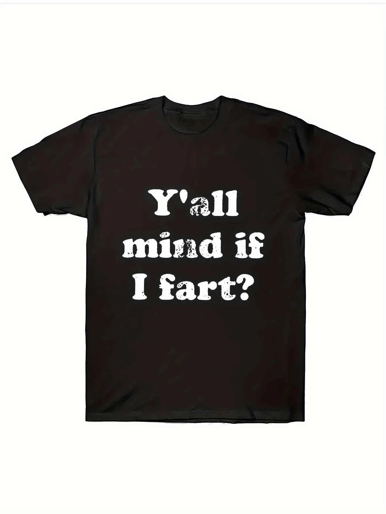 Unique I Love To Fart Graphic Print Crew Neck Short Sleeve  T-Shirt for Men - Comfortable Breathable and Fashionable Casual Wear