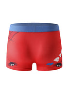 5-Piece Mixed Pack of Boys' Underwear with Spider Print, Cartoon Design, Soft and Comfortable, Casual Cool Street Style for Boys Aged 4-10