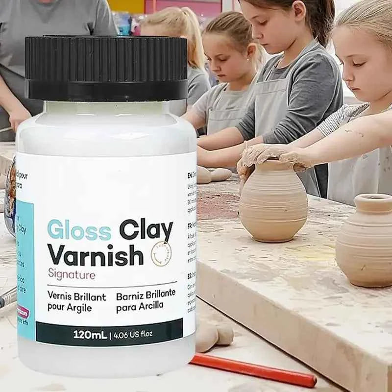20/60/120ml Clay Varnish Acrylic Air Dry High Gloss Finish Air Dry Clay Sealant for Ceramics Oil Painting Wood Maintenance