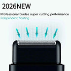 New Electric Shaver Professional Beard Trimmer Razor Portable Mini Shaver Reciprocating Shaving Blade USB Charge for Men