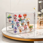 1/2/3/4PCS Acrylic Clear Display Storage Box for Fingures Foldable Display Case for Figurines Dolls Action Figure Organizer box