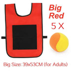 Sticky Dodge Ball Game Vest Outdoor Sports Toy Jersey Fabric  Props Throw Catch Soft Fleece Balls Safe for Kids Teens Adults