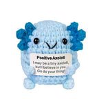 Funny Crochet Positive Inspirational Emotional Support Owl Doll Home Room Decoration Handmade Knitted Owl Desktop Ornament Gift