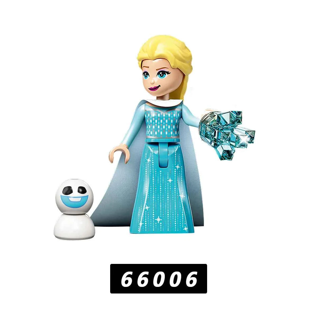 5pcs/set Disney FROZEN Series Princess Elsa Mini Figma 66006-66010 Building Blocks Model Toys for Children
