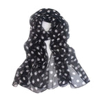Polka Dot Scarf Ladies Women's Scarf Chiffon Scarf Soft Head Wraps Women's Lady Summer Sunscreen Air Conditioner Shawl