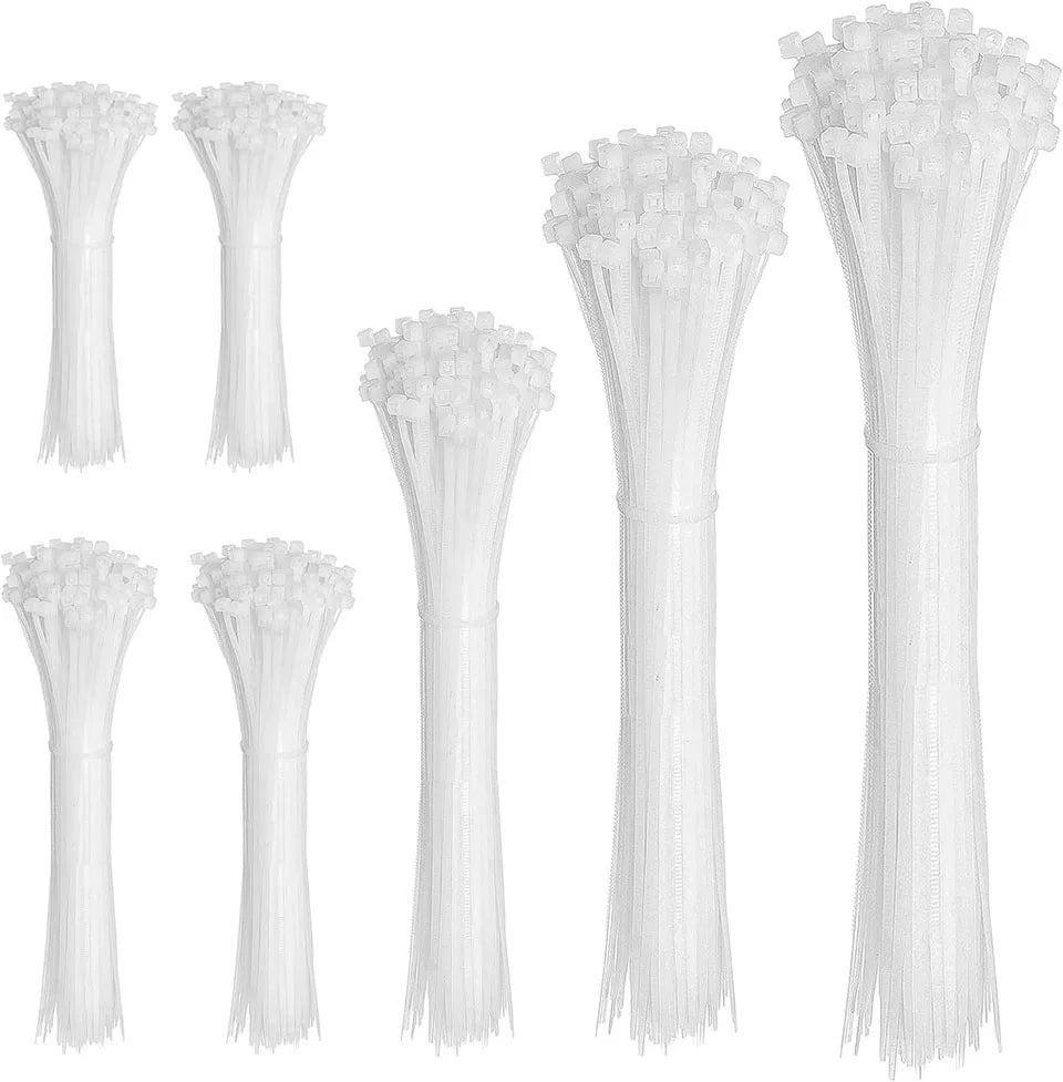 100-1000pcs Nylon Cable Zip Ties Adjustable Self-locking Cord Ties Durable Plastic Cable Ties Binding Wrap Straps for Office