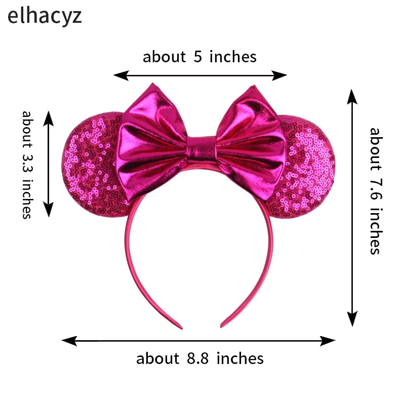 2026 Chic Embroidery Sequin Ears Headband Classical DOT Bow Hairband For Girls Women Party Head Wear Kids DIY Hair Accessories