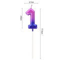 Happy Birthday Cake Decorated Interstellar Digital Colorful Candle Children's Delicate Candy Color 0-9 Number Candle Party Decor