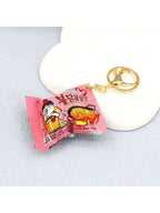 1PC Korean Style Fast Food Bag Keychain Instant Noodle Pendant Fun Mini Food Design Random Style Color for Bag Accessory