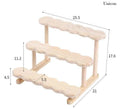 Wooden Storage Shelf for Kitchen Rattan Desktop Organizer Display Rack Spice Rack for Countertop Makeup Organizer for vanity