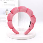 Sponge Spa Headband Velvet Washing Face Wide Padded Headband Skin Care Makeup Removal Shower for Women Girls Hair Accessories