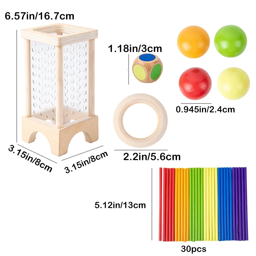 Montessori Wooden Stick Board Game Parent Child Educational Toy