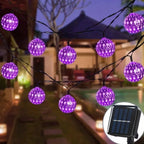 Outdoor Solar Moroccan 50/30/20LED Ball Lights 8 Modes Solar Light String for Camping Christmas Halloween Party Wedding Decor