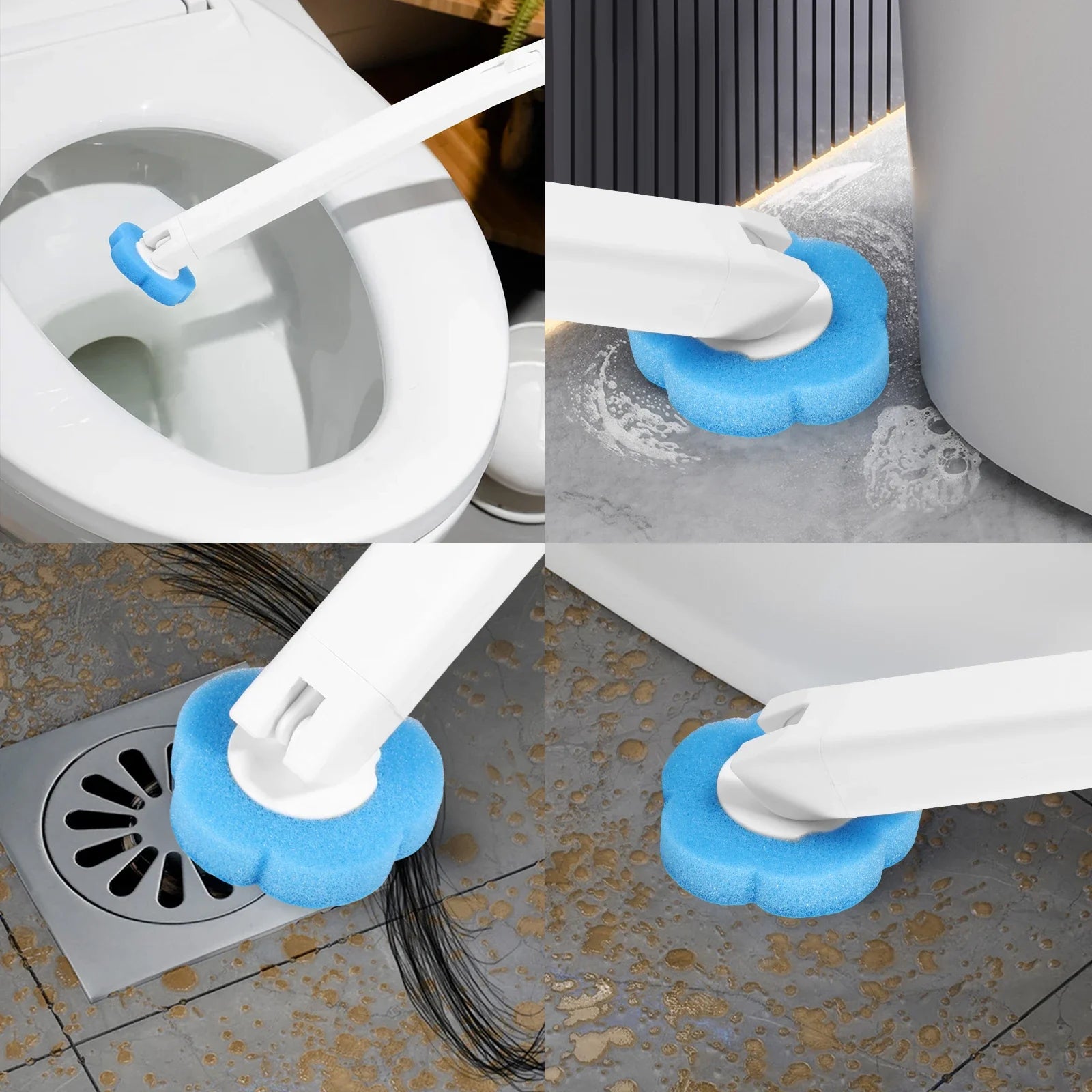 18/36Pcs Disposable Toilet Brush Wall Mounted Toilet Brush with Replacement Head Cleaning Set Home Bathroom WC Accessories