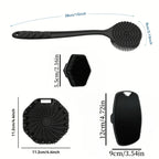 4-piece bath brush set Soft silicone bath brush with non-slip handle, easy to clean and rinse, perfect for use in the bath